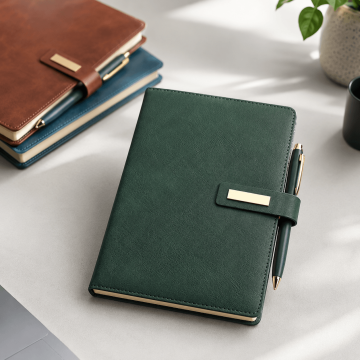 Custom A5 PU Leather Business Notebook with Metal Buckle