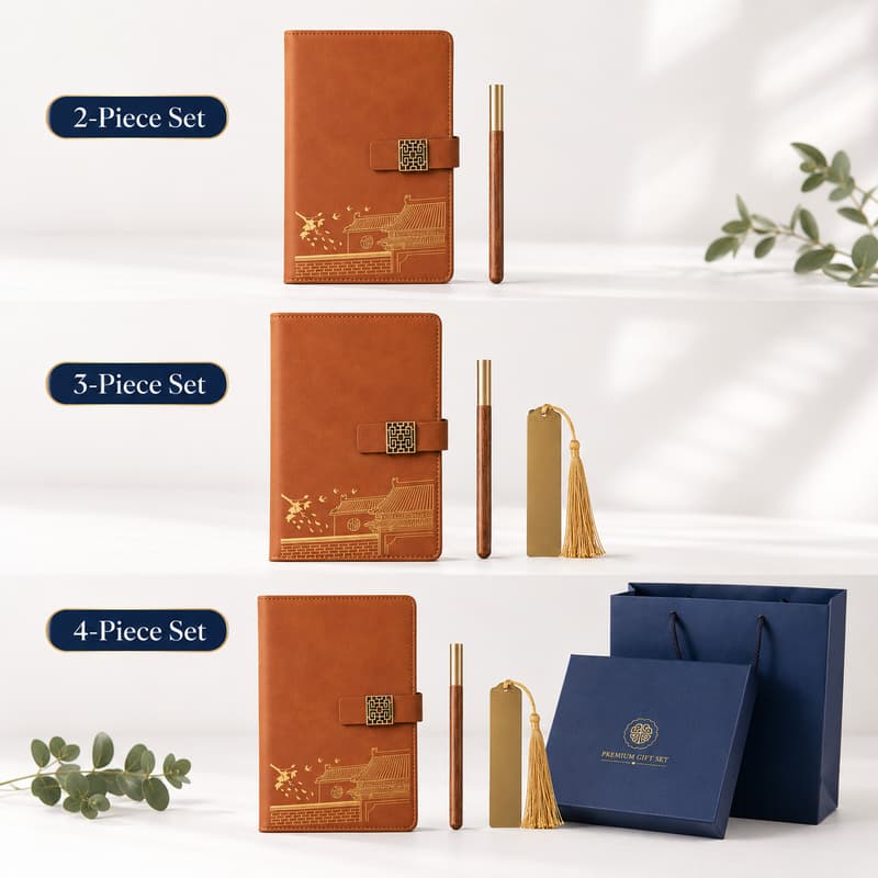 Two-, three- and four-piece notebook gift configurations
