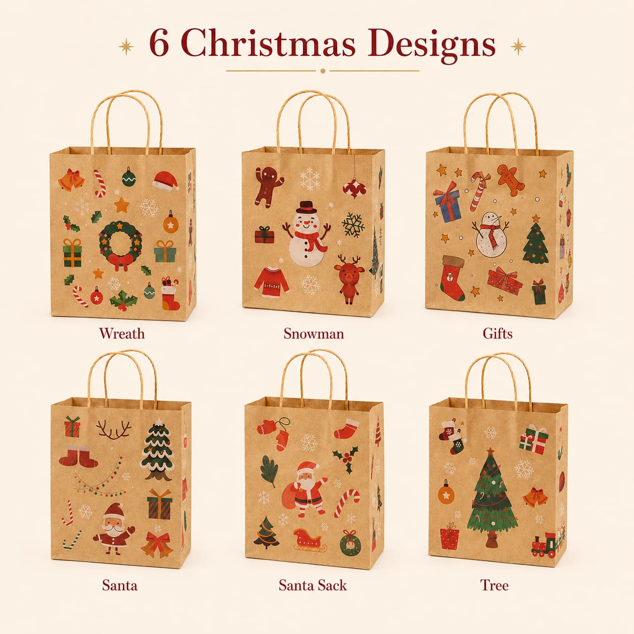Six Christmas Design Options