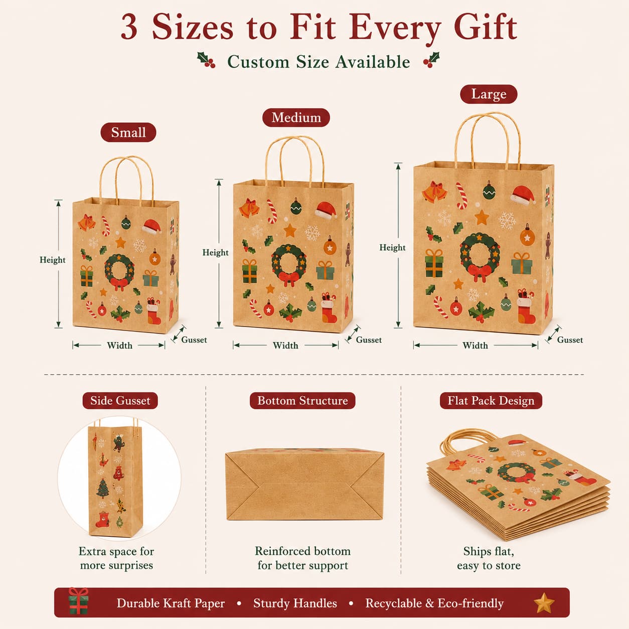 Custom Size and Bag Structure