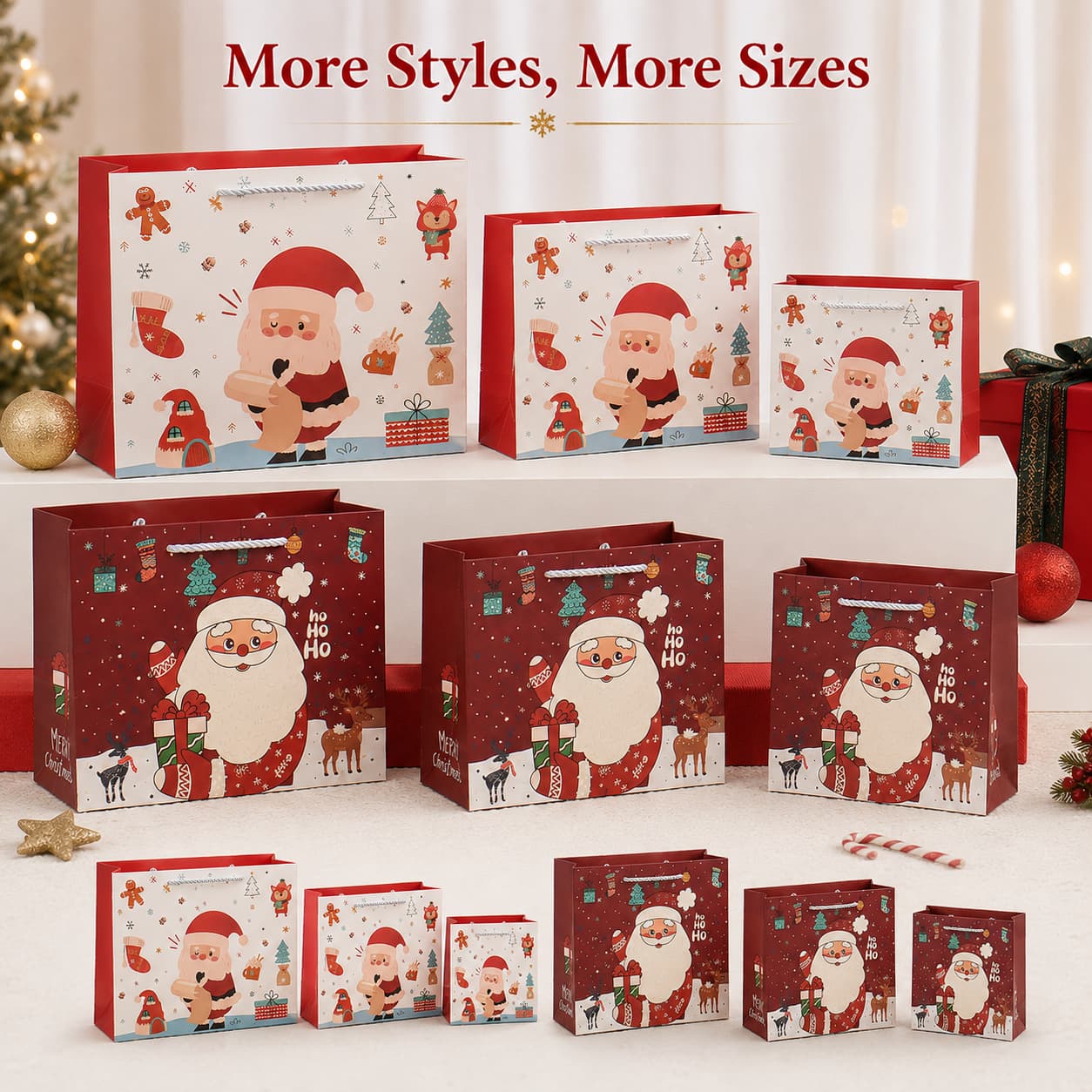 More Christmas Bag Styles and Sizes