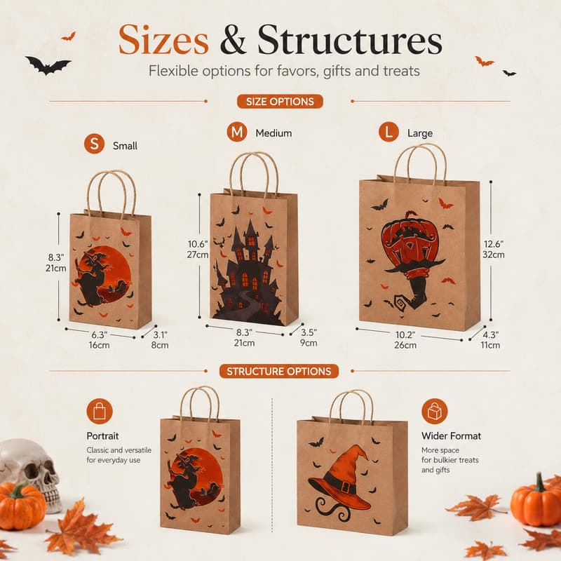 Halloween Bag Size and Structure Options