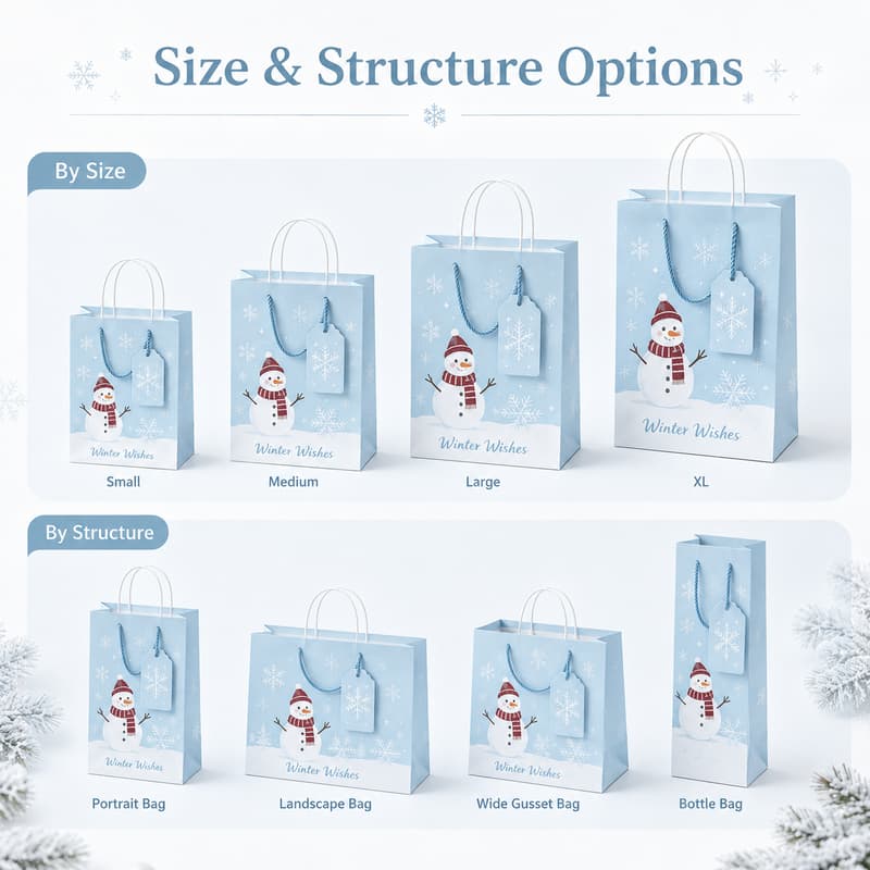Paper Bag Size and Structure Options