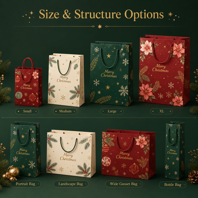 Paper Bag Size and Structure Options
