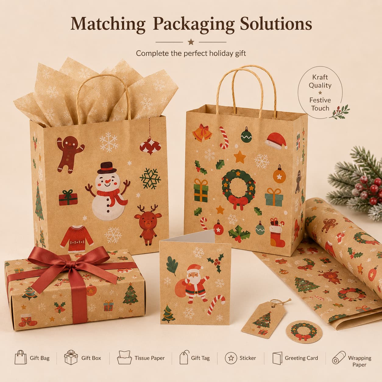 Custom Logo Paper Handle and Artwork Options