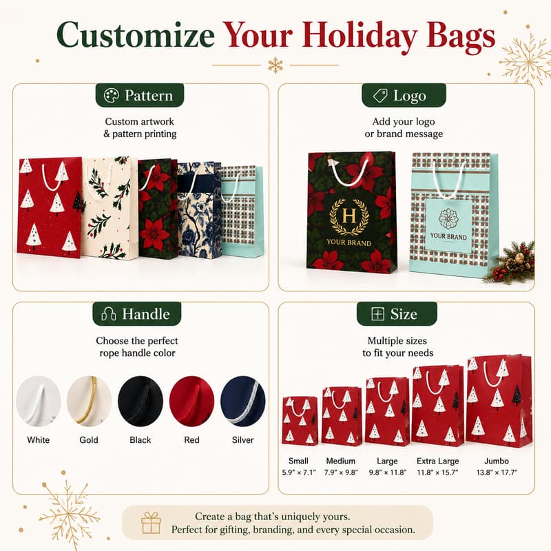Christmas Paper Bag Customization Options