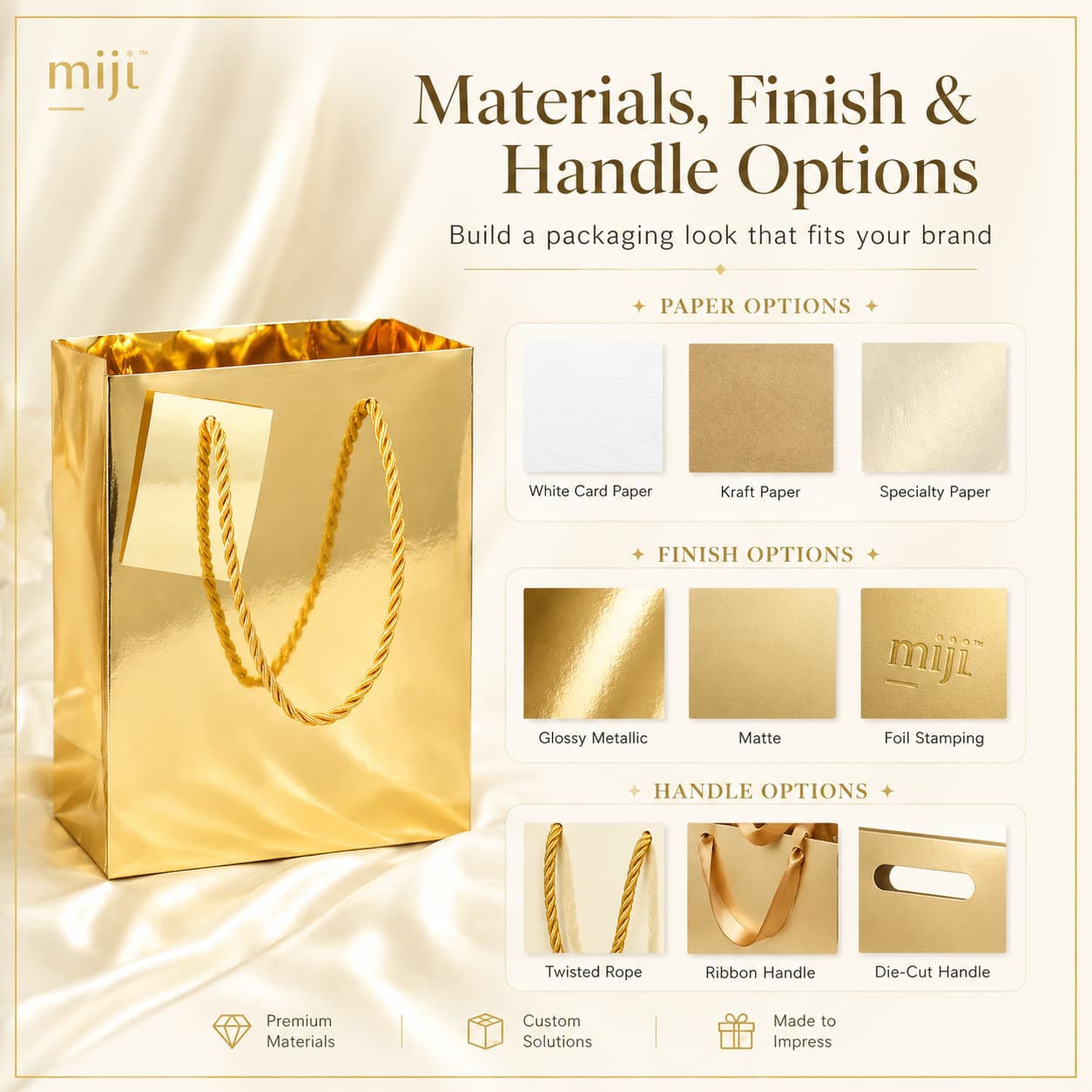 Materials Finish and Handle Options