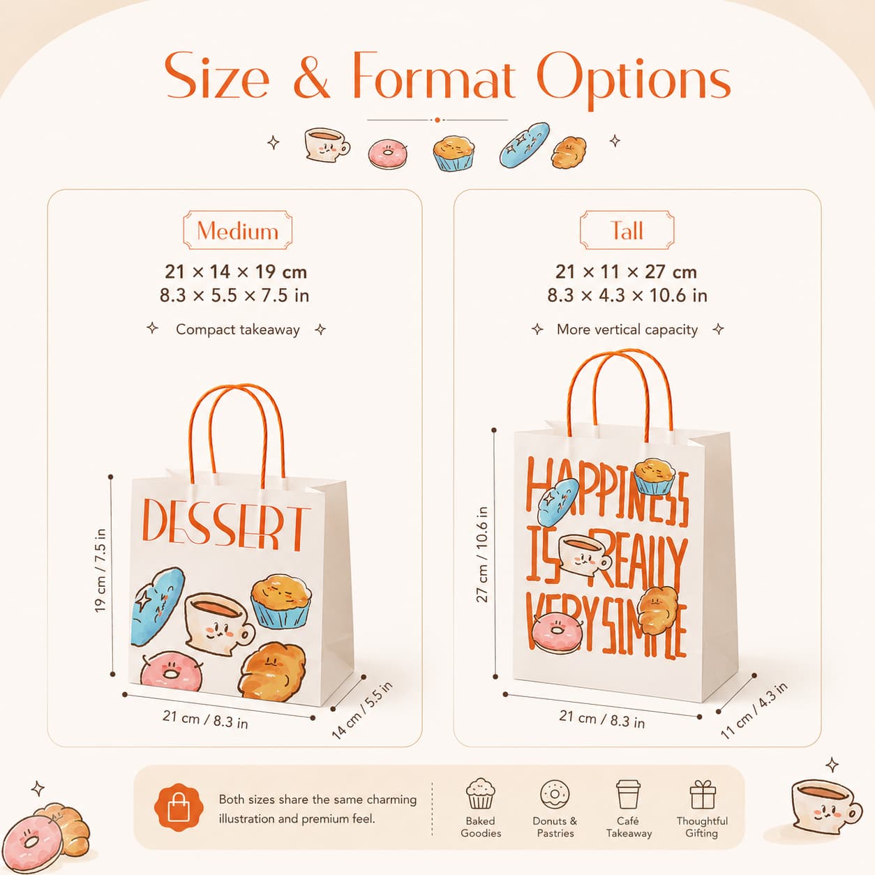 Bakery Paper Bag Size and Format Options