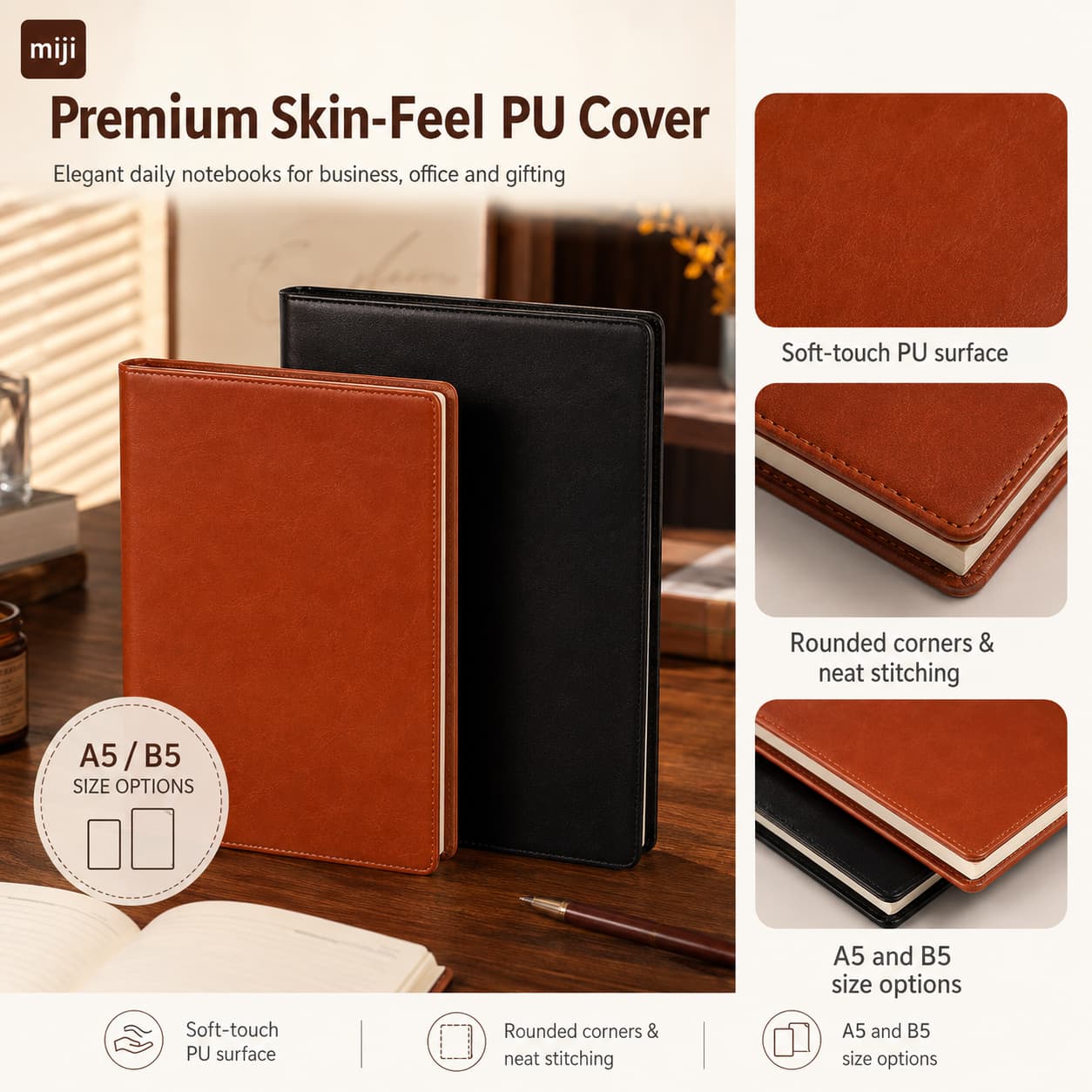 Premium Skin-Feel PU Cover