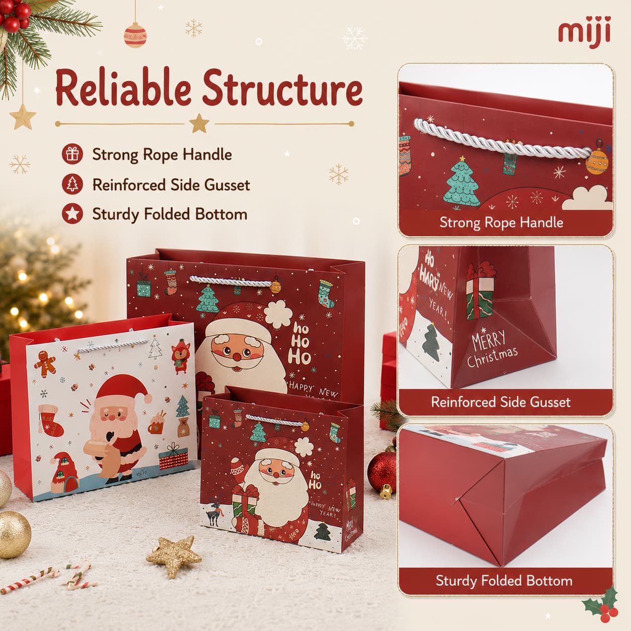 Reliable Christmas Gift Bag Structure