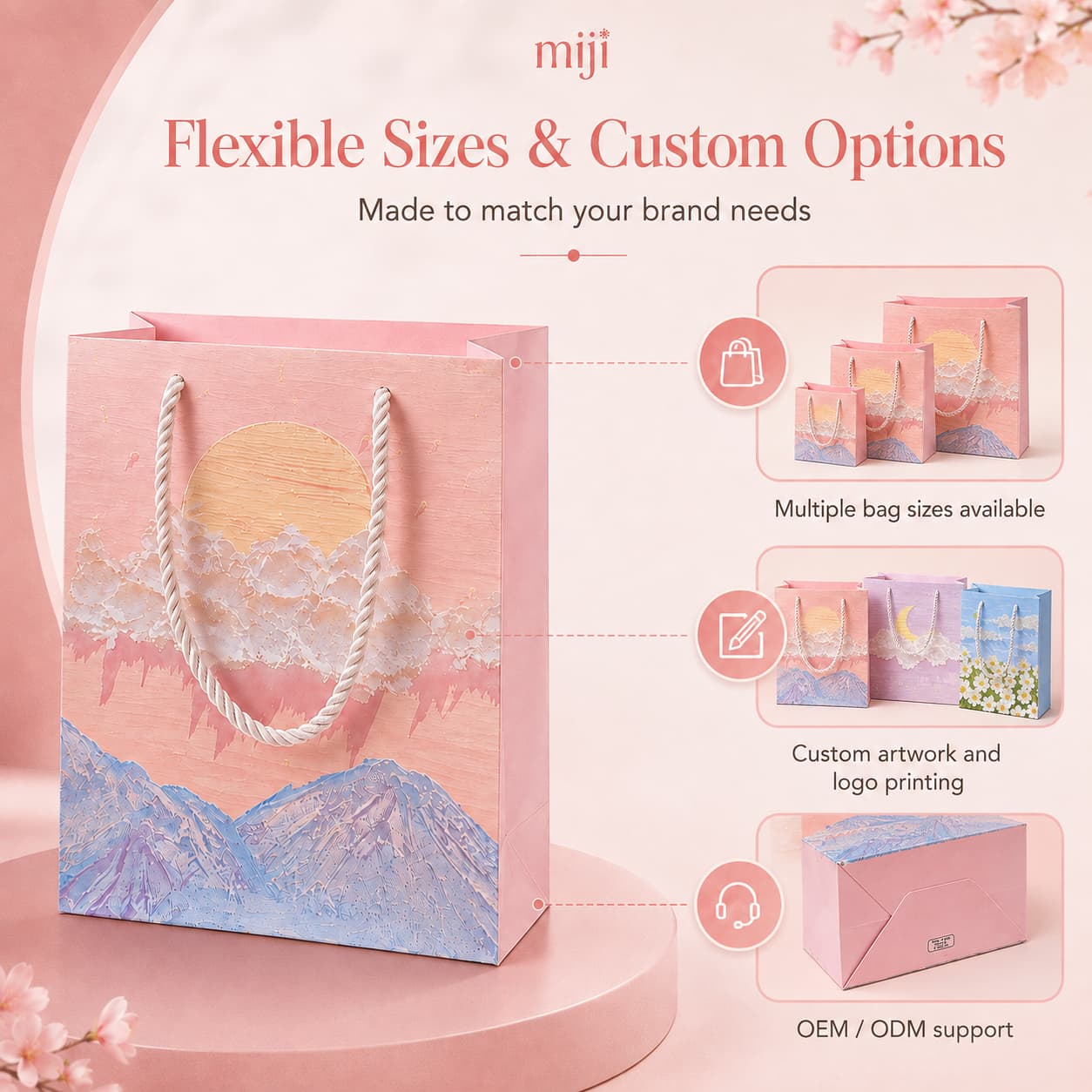Flexible Sizes and Custom Options