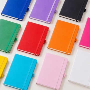 Custom A5 Colorful PU Hardcover Notebook with Elastic Band | OEM Journal