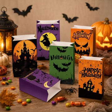 Custom Halloween Paper Favor Bags | Candy & Party Packaging