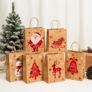 Custom Kraft Christmas Paper Gift Bags | Holiday Packaging Collection