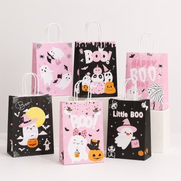 Custom Pastel Cute Halloween Paper Gift Bags | Party Favor Packaging