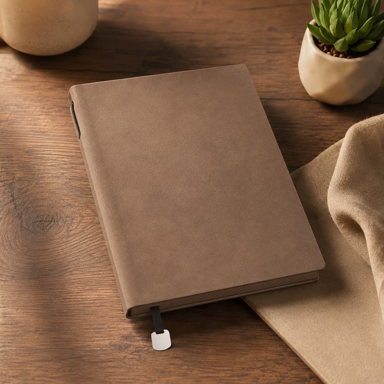 Coffee Brown A5 Soft-Touch PU Notebook