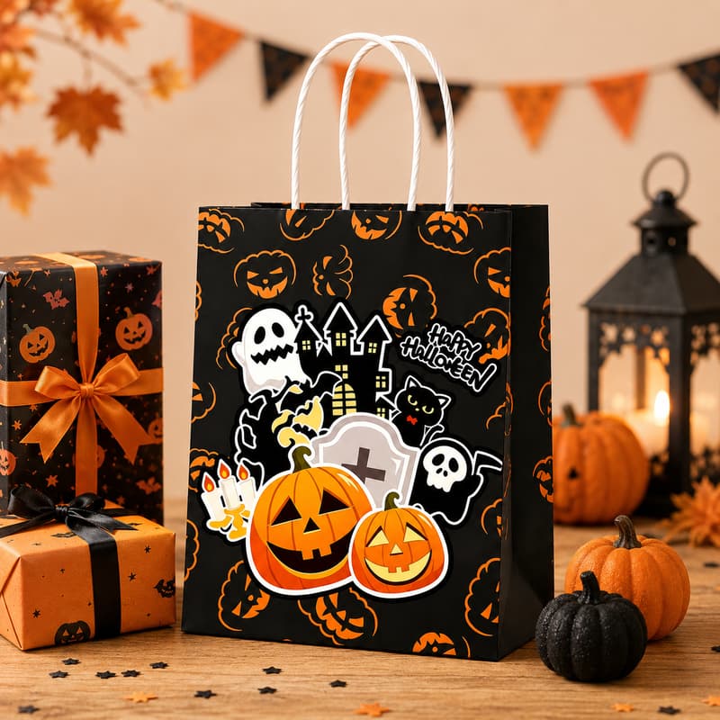 Halloween Gift Bag Scene