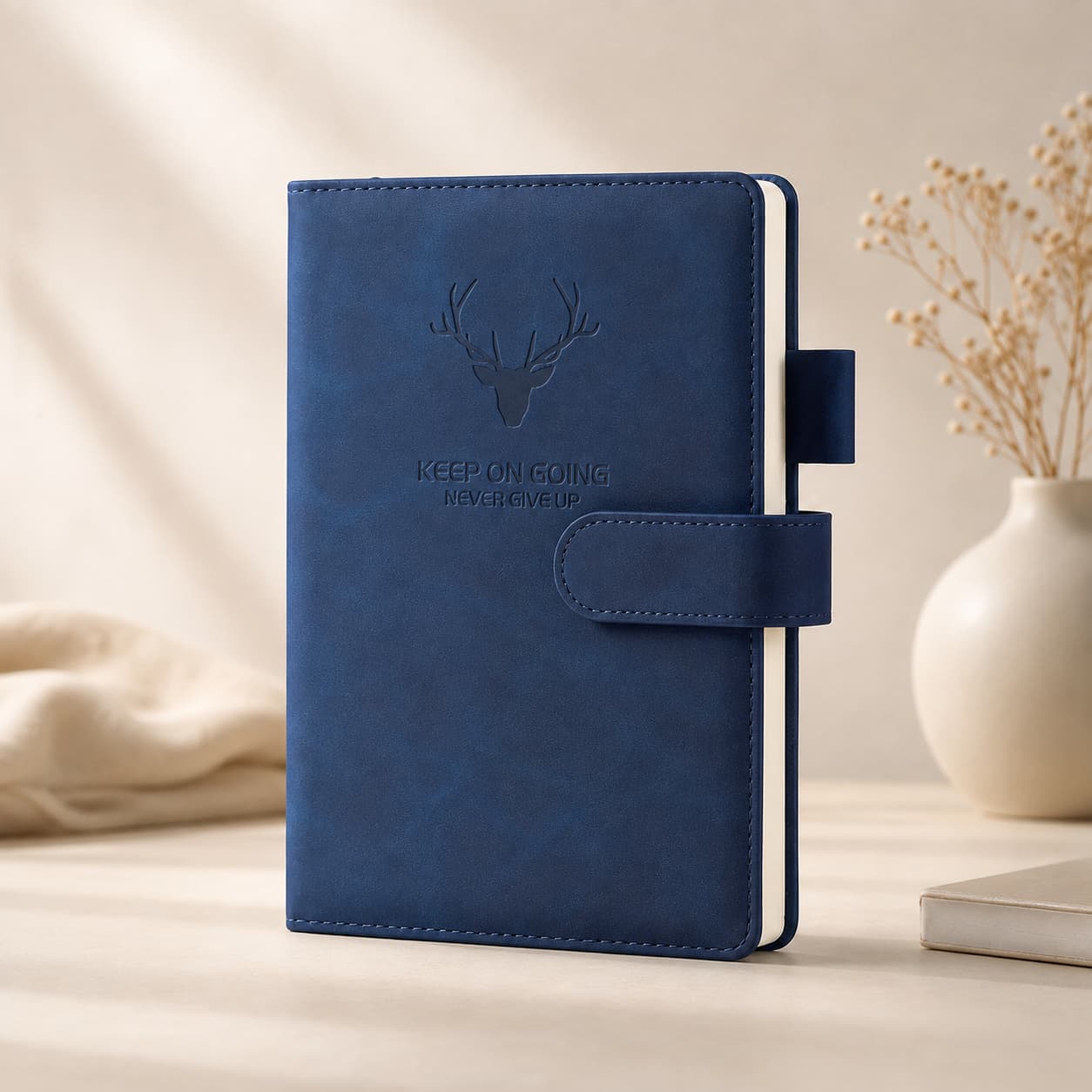 Navy A5 Deer Buckle Notebook
