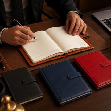 Custom A5 / B5 Smooth PU Strap Closure Notebook...