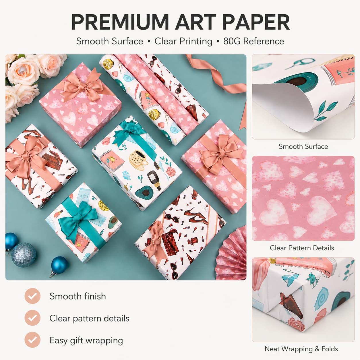 80 gsm art paper reference with surface, pattern, and fold details.