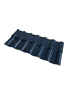 blue grey ASA PVC Synthetic Spanish Barrel Roof Tiles