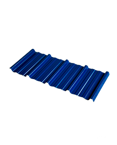 Corrugated Trapezoidal resin roof blue