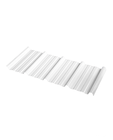 white trapezoidal resin roof