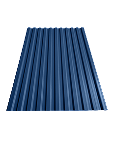 Panneau de toiture trapézoïdal en résine synthétique High Wave bleu foncé