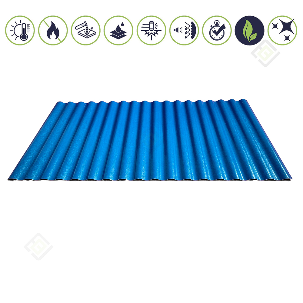 Small wave or Round wave Resin Corrugated Roof Sheet 1130