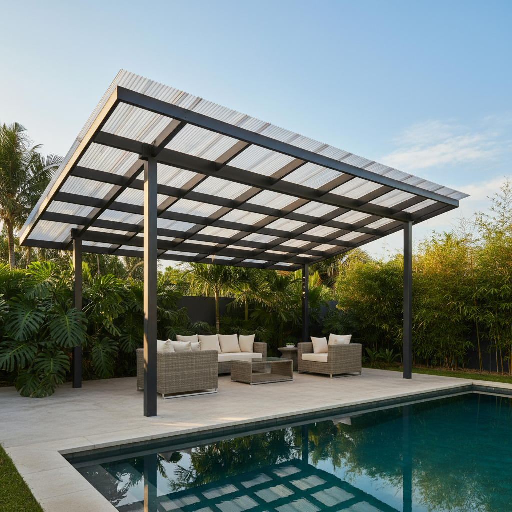 Twinwall Pvc Hollow Sheet For Outdoor Pavilion Roofing