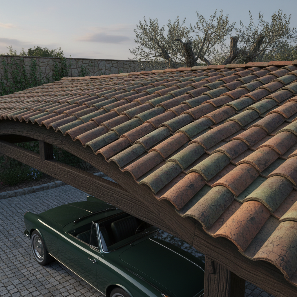 Antique Style Synthetic Resin Roof Tile For Carport Roof Covering Systems