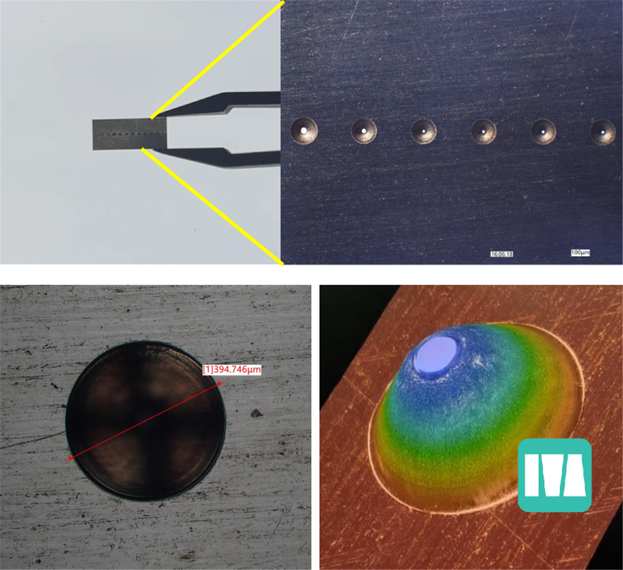 Perforación de microagujeros en silicio con láser de femtosegundos