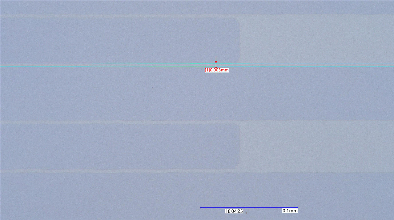 minimaler Linienabstand von 3 μm