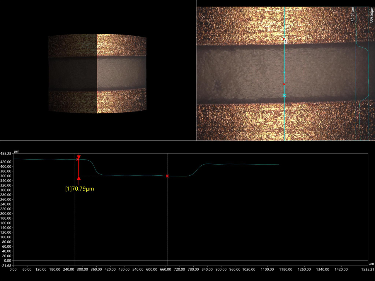 Entfernen einer 70 μm ± 2 μm dicken Goldbeschichtung auf Keramik