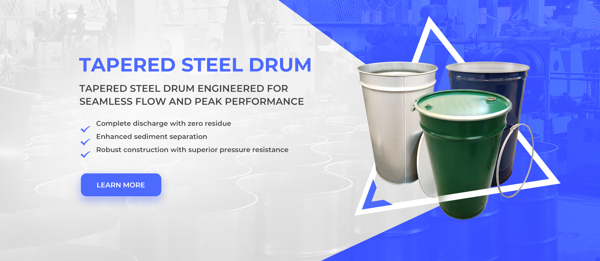 TAPERED STEEL DRUM