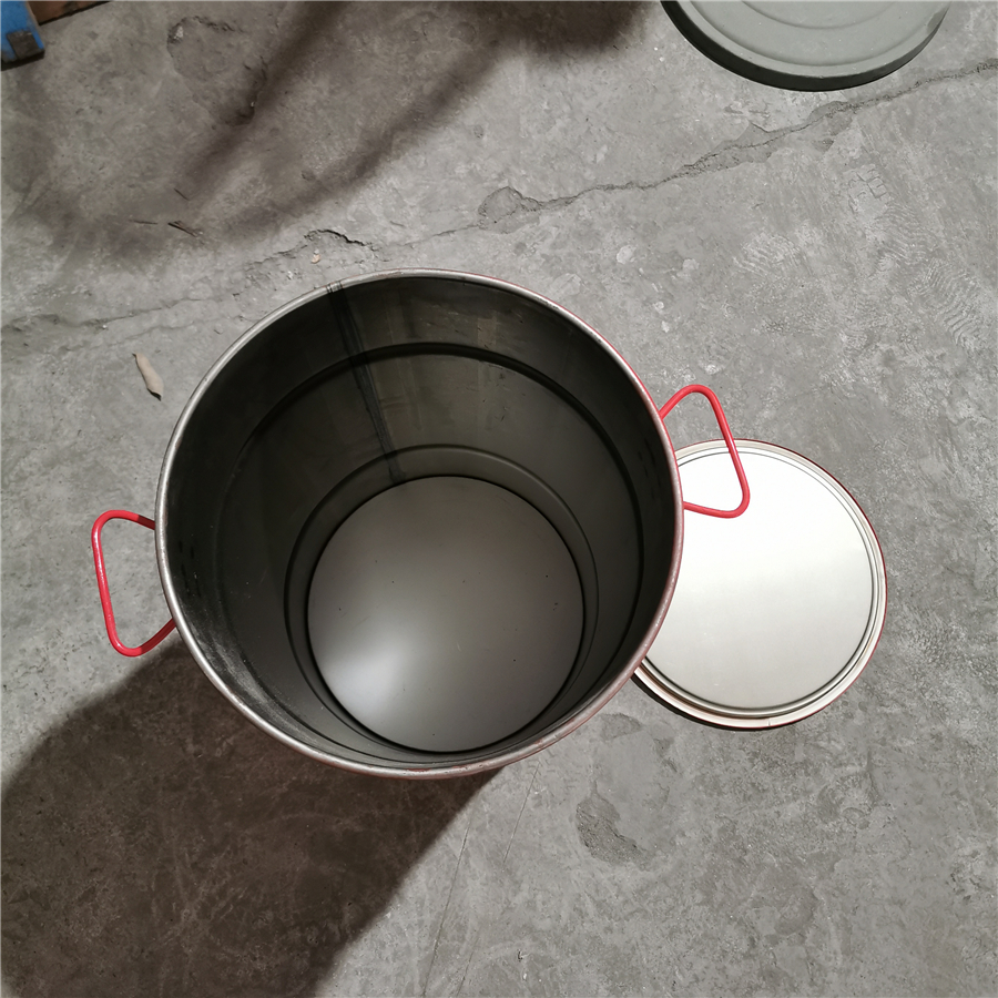 50L Red Open-Top Corrugated Iron Drum with Dual Handles (7)