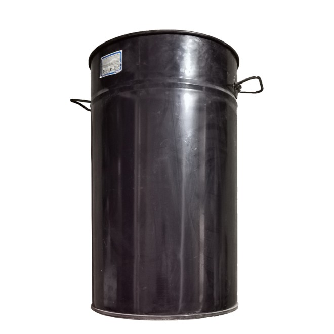 60L Black Sealed Open-Top Drum with Q235b Cold-Rolled Carbon Steel Band and Handles