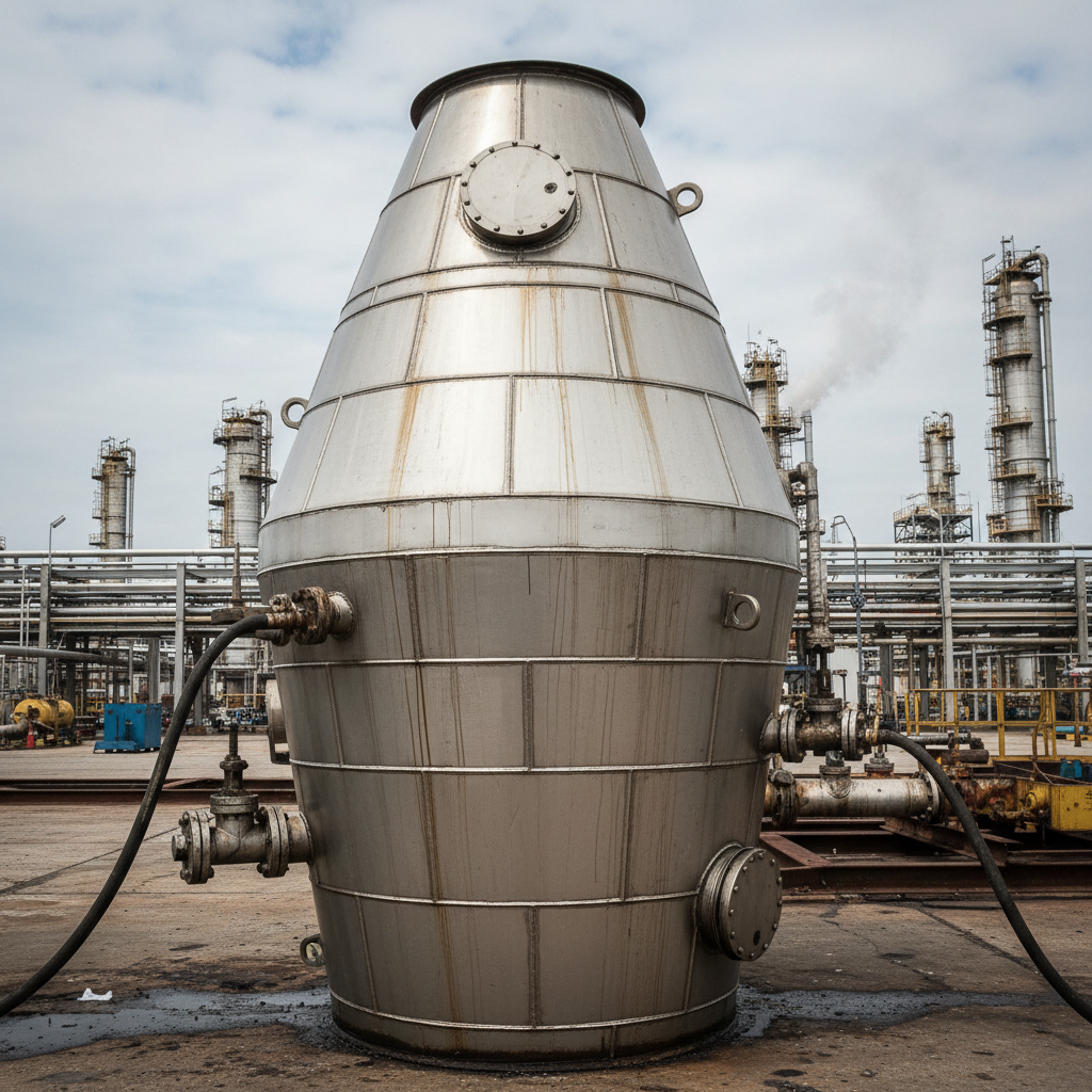 Industrial Conical Drum For Petroleum Refineries And Lubricant Oil Blending Plants
