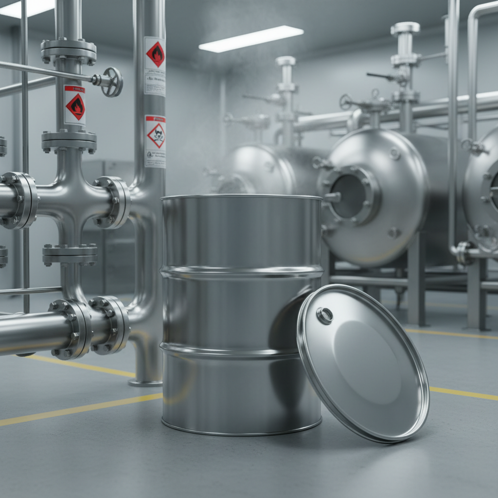 Open Head Steel Drum For Specialty Chemical Plants Handling Flammable Solvents