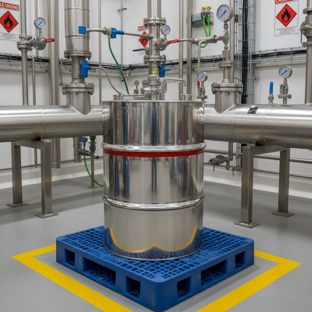 Chemical Chemical Drum For Specialty Chemical Plants Handling Flammable Solvents