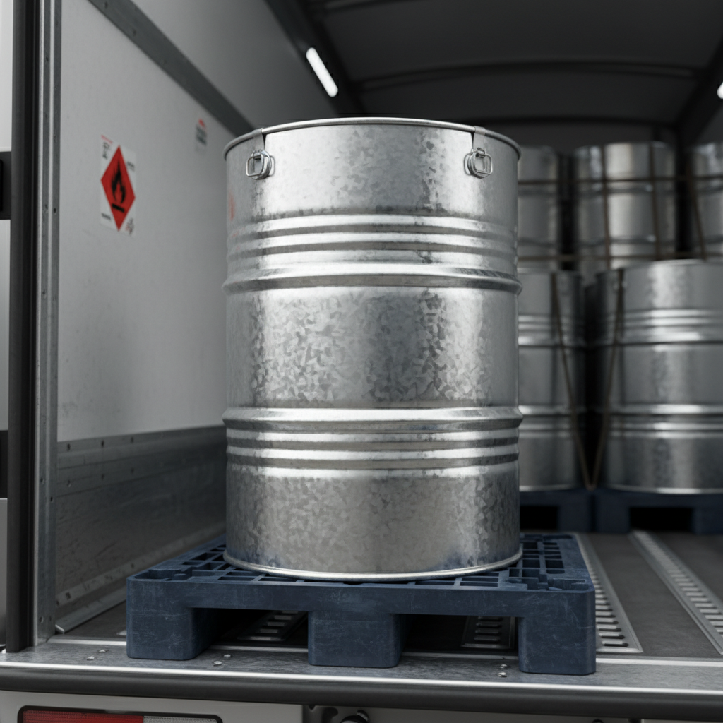 Galvanized Closed Head Steel Drum For New Energy Enterprises Transporting Hazardous Battery Materials