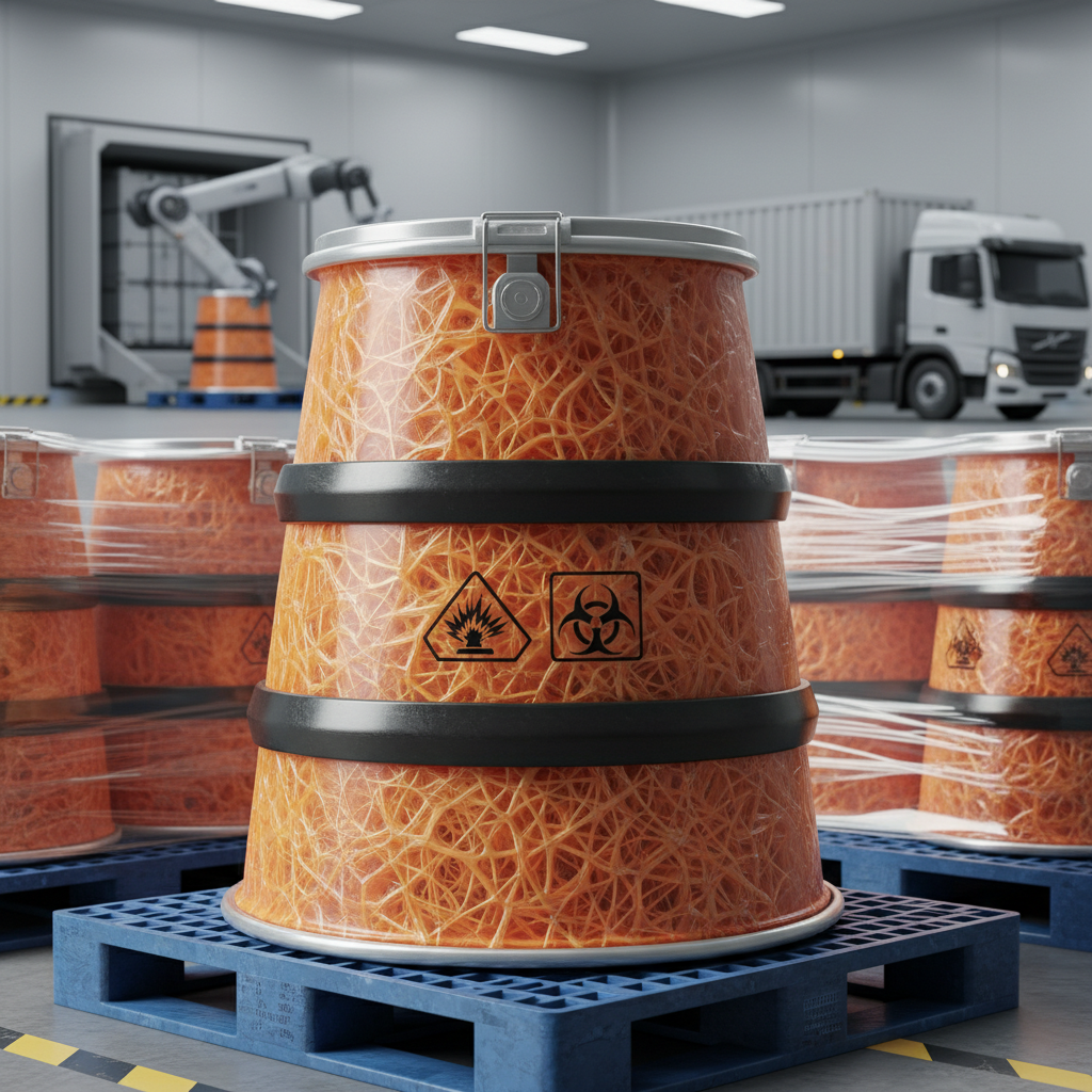 Adhesive Conical Drum For New Energy Enterprises Transporting Hazardous Battery Materials