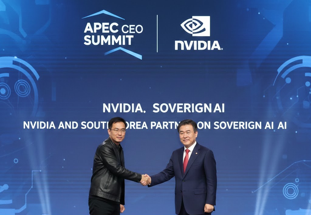 在亚太经合组织首席执行官峰会上，英伟达与韩国就主权人工智能展开合作。