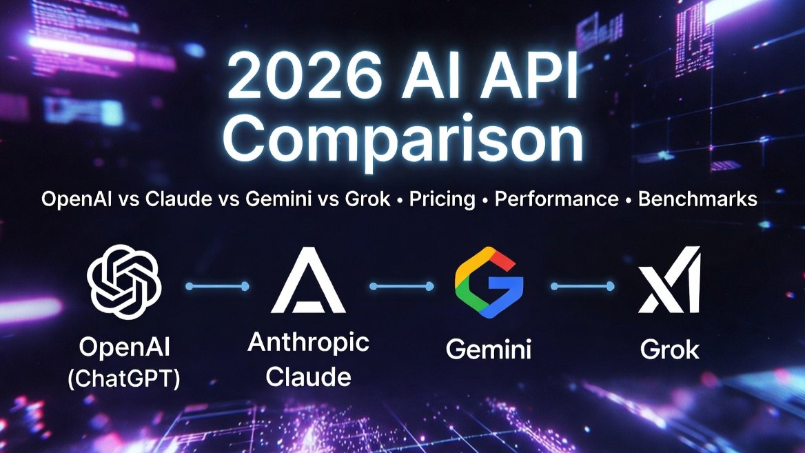 2026 AI API Comparison: OpenAI vs Anthropic Claude vs Google Gemini vs Grok