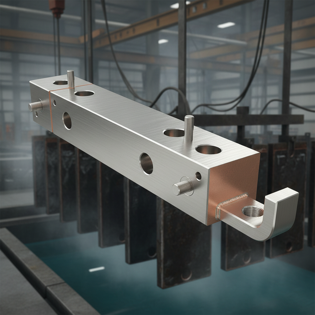 Titanium Clad Copper Hanger Bar For Industrial Conductive Bar And Cathode Systems