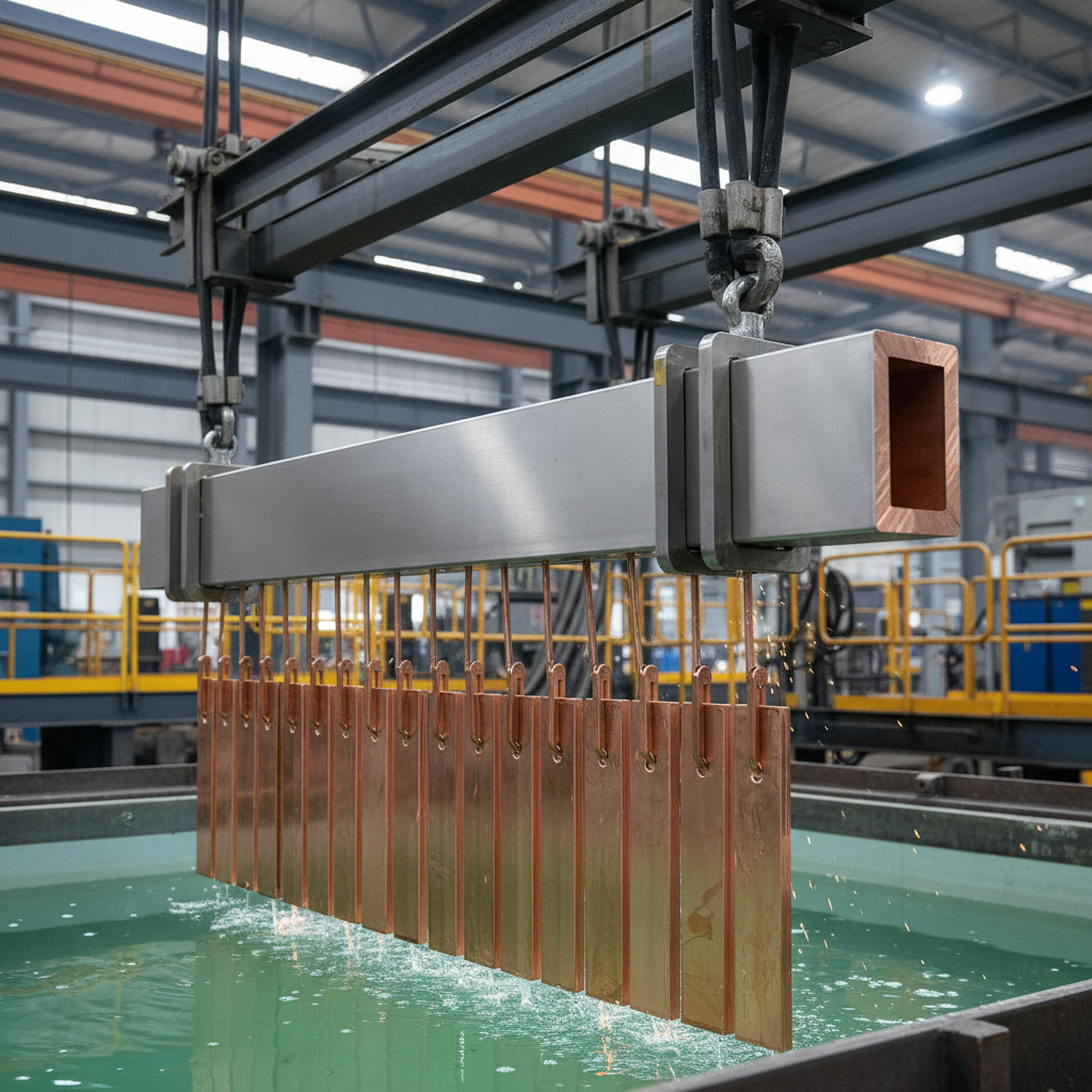 Stainless Steel Clad Copper Hanger Bar For Industrial Conductive Bar And Cathode Systems