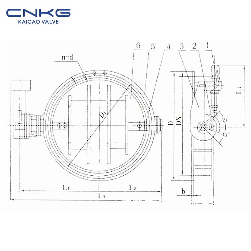 D41W Flanged Ventilating Butterfly Valve (1)