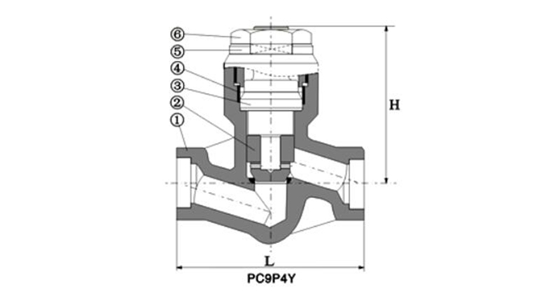H61Y, H64Y Pinutos nga Asero nga Taas nga Presyon nga Gi-welding nga Check Valve (5)