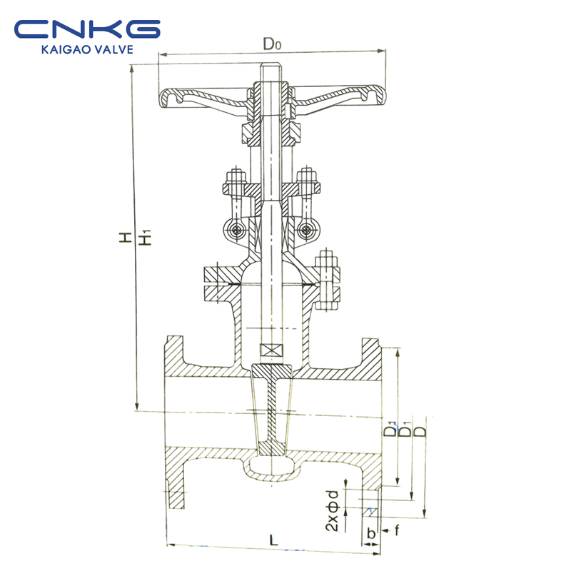 GOST Light Duty Gate Valve Drawing