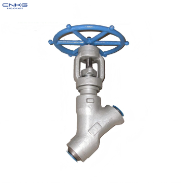 API 602 J65Y-800LB Taas nga Temperatura ug Taas nga Presyon nga Gipanday nga Asero nga Y Stop Valve